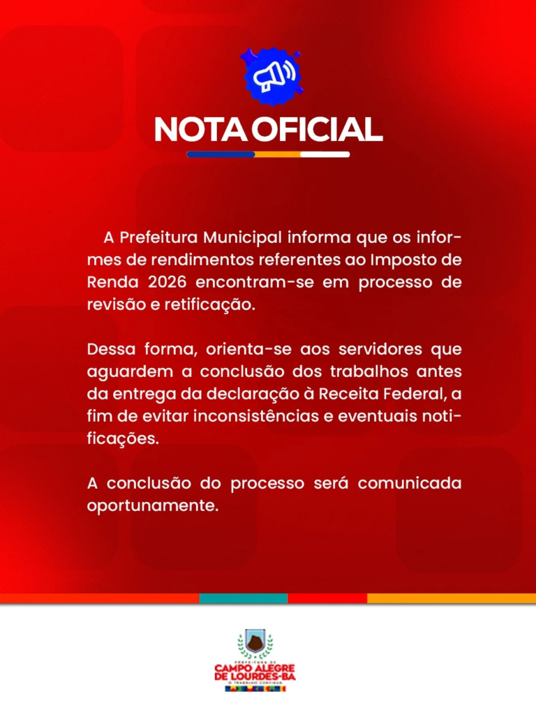 Nota Oficial